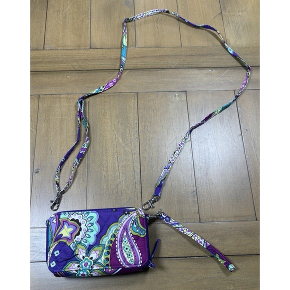 Vera Bradley All in One Crossbody Heather Pattern Purse Wristlet Wallet 2013 - Picture 2 of 10